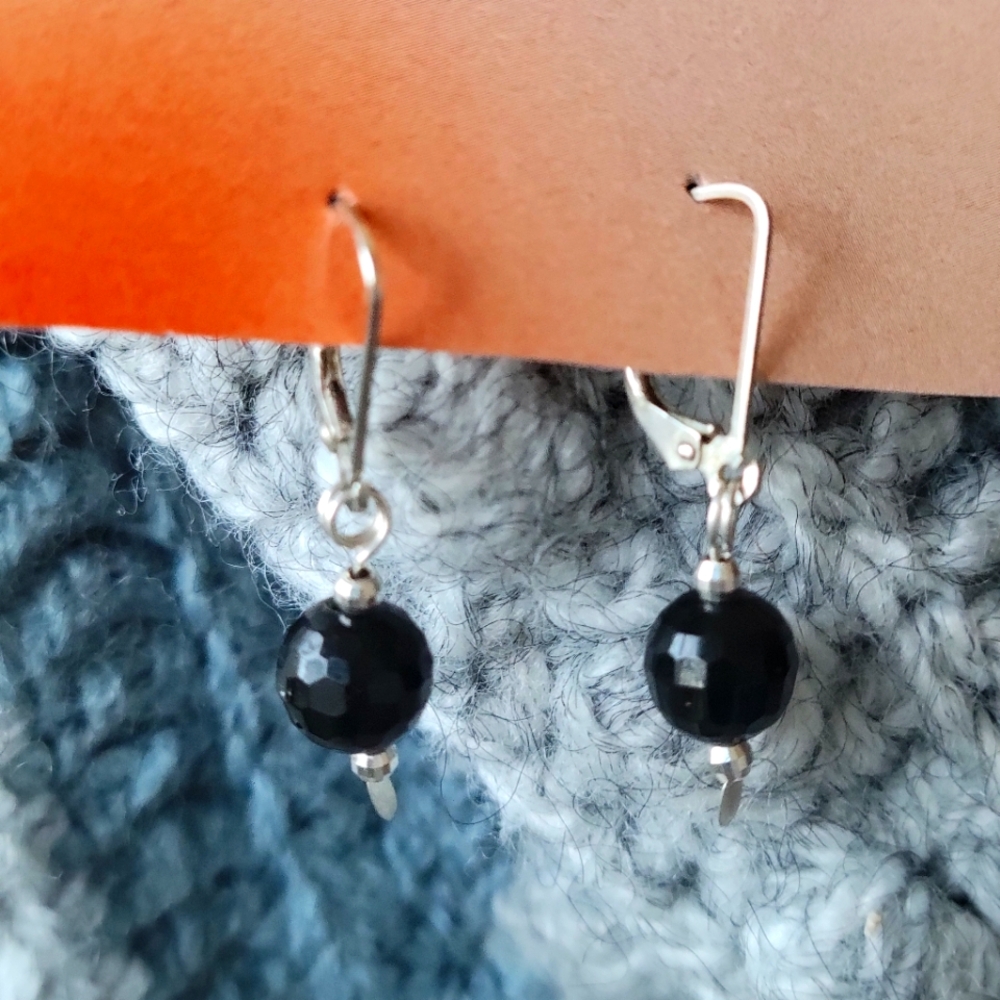 Black onyx earrings